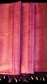 Onion Pink & Sangria Maroon Kanchipuram Soft Silk Saree